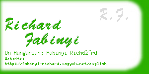 richard fabinyi business card